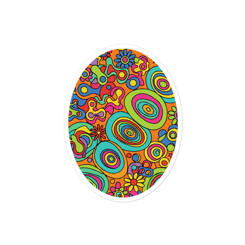 Groovy Retro Psychedelic - Bubble-free stickers -Far Out Goods