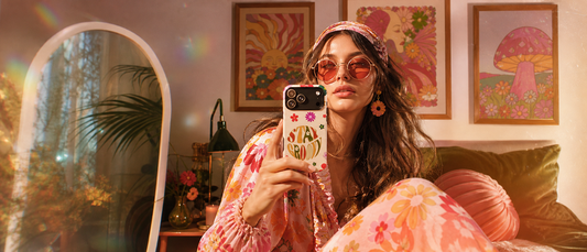 Embrace the Summer of Love with a Groovy 1960's and 1970's Psychedelic Maximalist iPhone Case