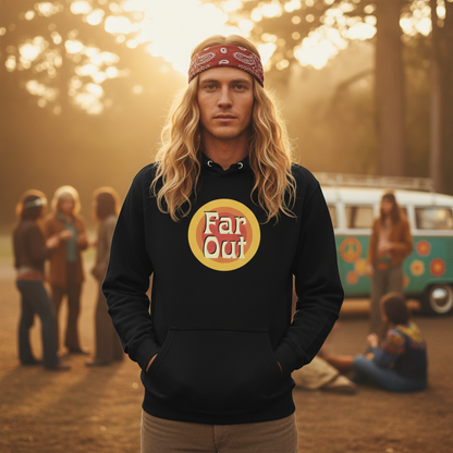 Retro Far Out Sunset Logo - Unisex Hoodie