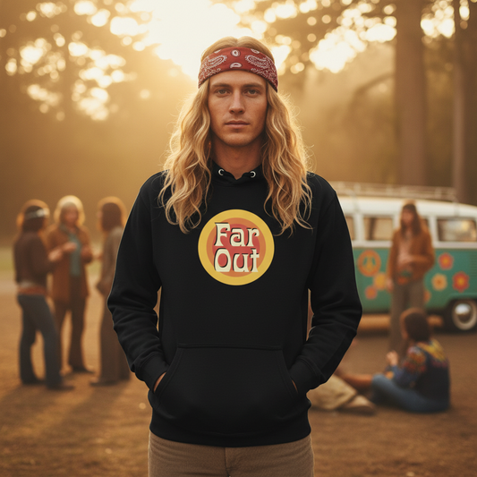 Retro Far Out Sunset Logo - Unisex Hoodie