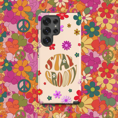Stay Groovy Retro Floral Pattern – Tough case for Samsung®