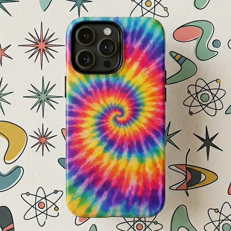Psychedelic Spiral Tie-Dye - Tough Case for iPhone