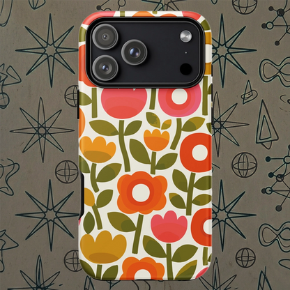 Protect your phone with our 70s retro flower power iPhone case! Durable TPU material, vibrant floral design, and slim fit. Shop now!