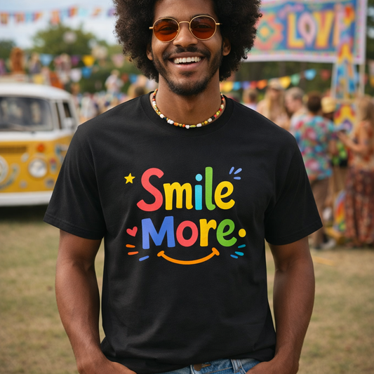 Smile More Retro Colorful Unisex t-shirt