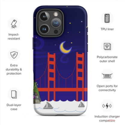 Starry Night Over Golden Gate Bridge Tough Case for iPhone®