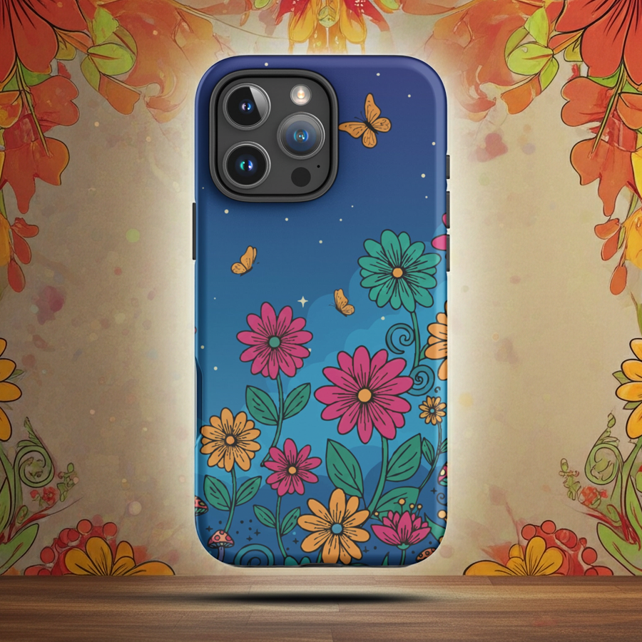 Vintage Floral & Butterfly Aesthetic - Tough Case for iPhone®