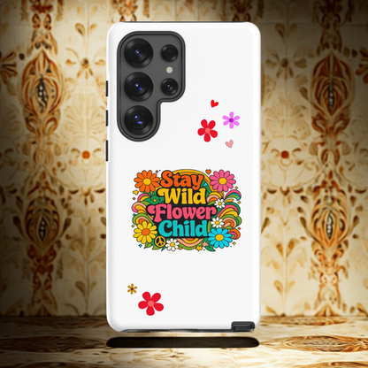Stay Wild Flower Child Retro 70s Hippie - Tough case for Samsung®