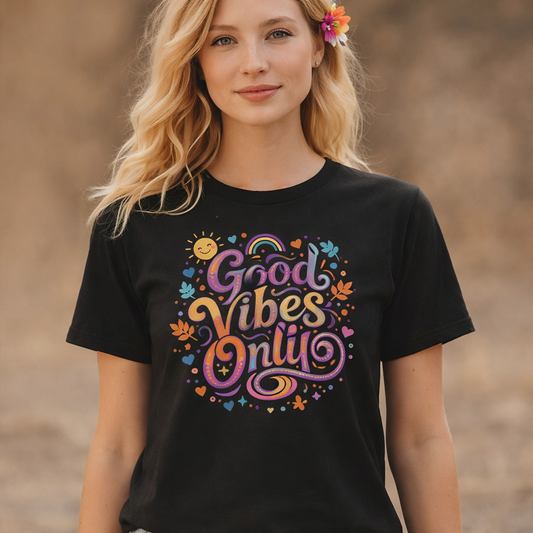 Good Vibes Only Retro Graphic Unisex t-shirt