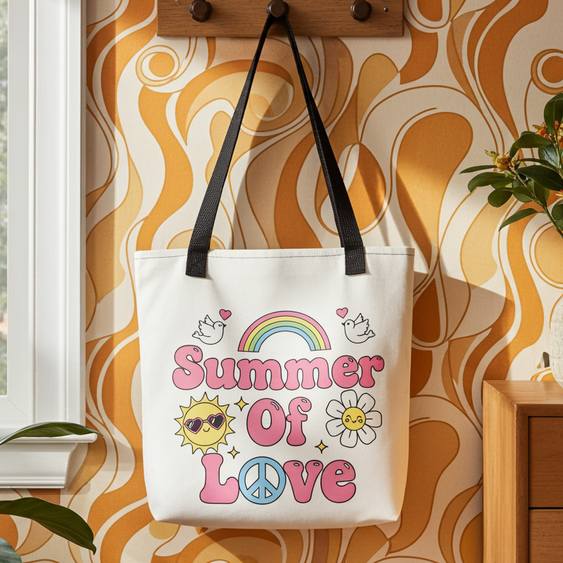 Summer of Love Retro Tote bag