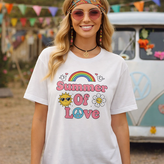 Summer of Love Retro 70s Psychedelic - Unisex t-shirt