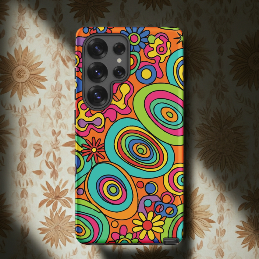 Groovy Retro Psychedelic Flower Power - Tough case for Samsung® - Far Out Goods