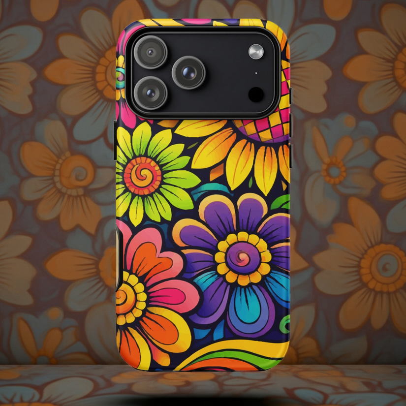 Groovy Retro Floral - Tough Case for iPhone® – Far Out Goods