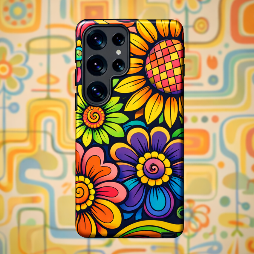 Retro Psychedelic Floral - Tough case for Samsung® – Far Out Goods