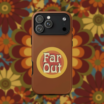 Retro Far Out Sunset Logo - Tough Case for iPhone®