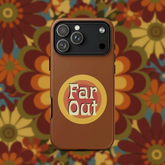 Retro Far Out Sunset Logo - Tough Case for iPhone®