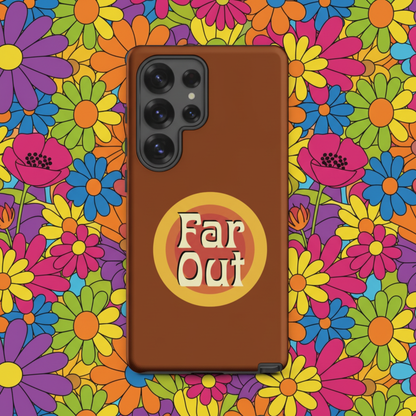Retro Far Out Sunset Logo - Tough case for Samsung®