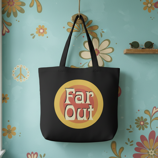 Retro Far Out Sunset Logo - Eco Tote Bag