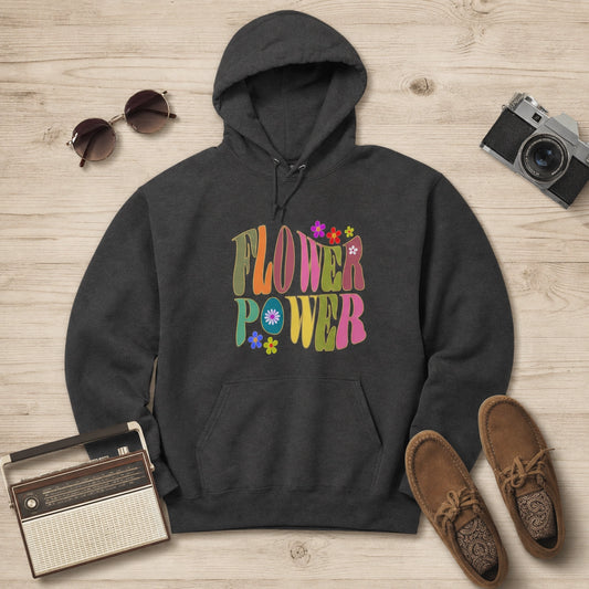 Soft cotton-blend unisex hoodie, retro Flower Power unisex Hoodie | Far Out Goods 
