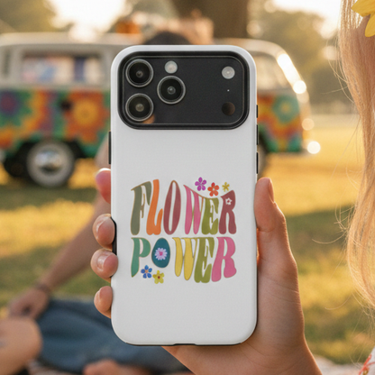 Retro Flower Power 70s Aesthetic Design - Tough Case for iPhone®