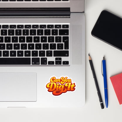 Vibrant 70s retro can you dig it typography vinyl sticker faroutgoods