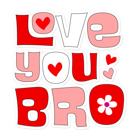 ProducRetro "Love You Bro" - Bubble-free stickers - Far Out Goodst mockup