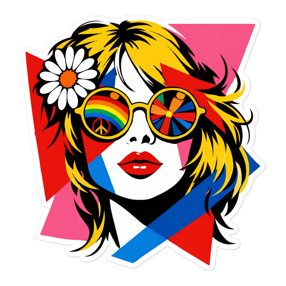 Retro 60s Hippie Soul - Bubble-free stickers - Far Out Goods