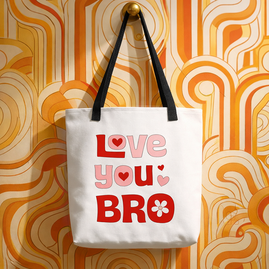 Retro "Love You Bro" - Tote bag - Far Out Goods