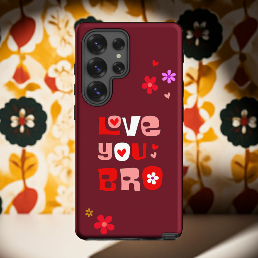 Retro "Love You Bro" - Tough case for Samsung® - Far Out Goods
