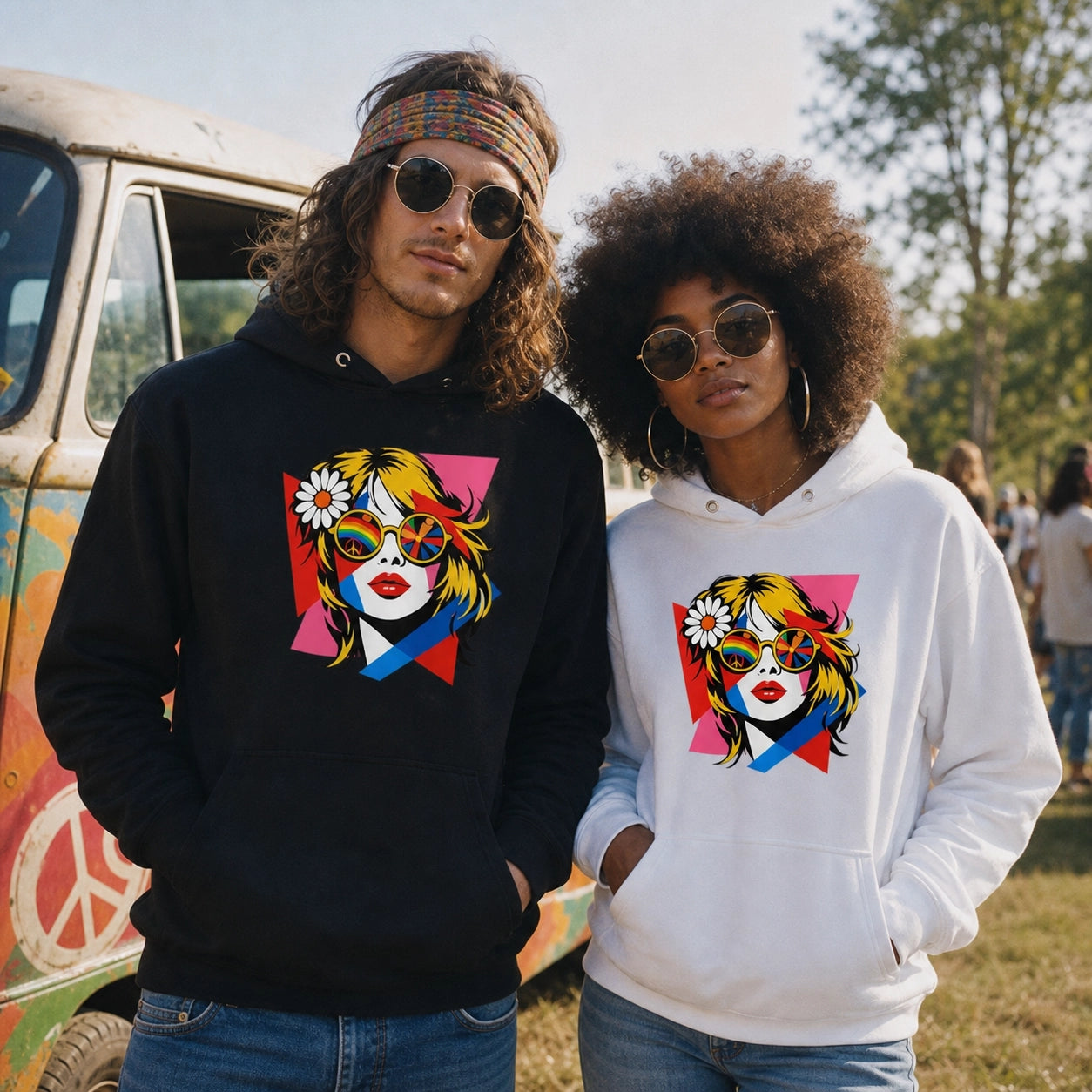 Groovy Retro Pop Art Lady - Unisex Hoodie - Far Out Goods