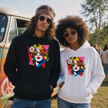 Groovy Retro Pop Art Lady - Unisex Hoodie - Far Out Goods