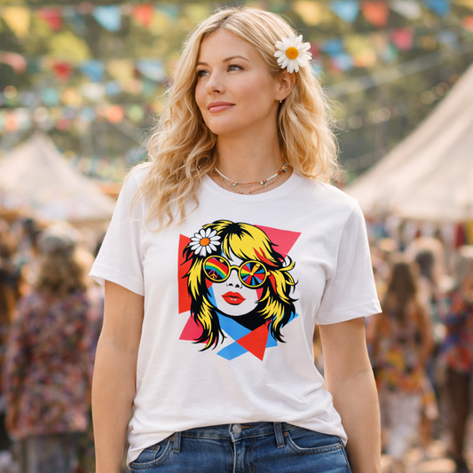 Groovy Retro 70s Pop Art Woman - Unisex t-shirt - Far Out Goods
