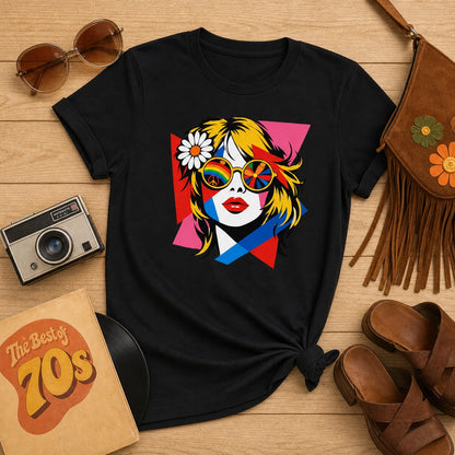 Groovy Retro 70s Pop Art Woman - Unisex t-shirt - Far Out Goods
