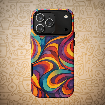 Retro Psychedelic Swirl - Tough Case for iPhone® - Far Out Goods