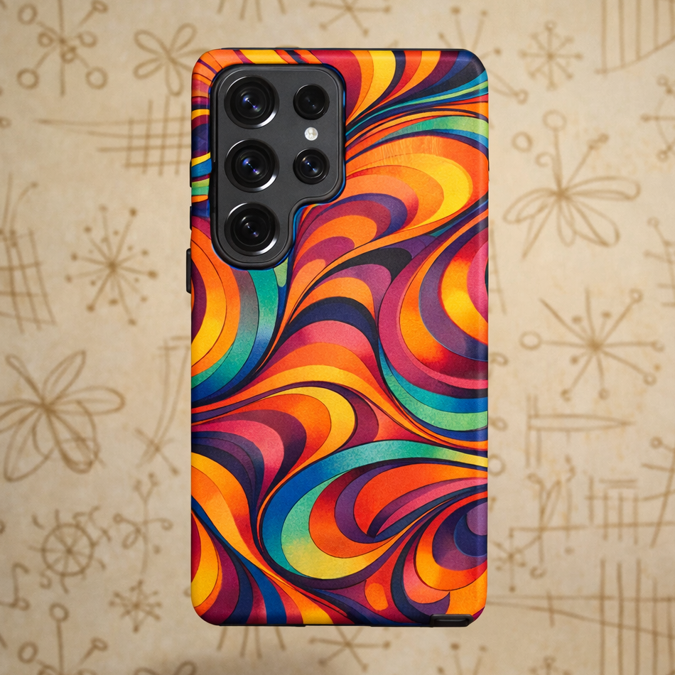 Retro Psychedelic Swirl - Tough case for Samsung® - Far Out Goods