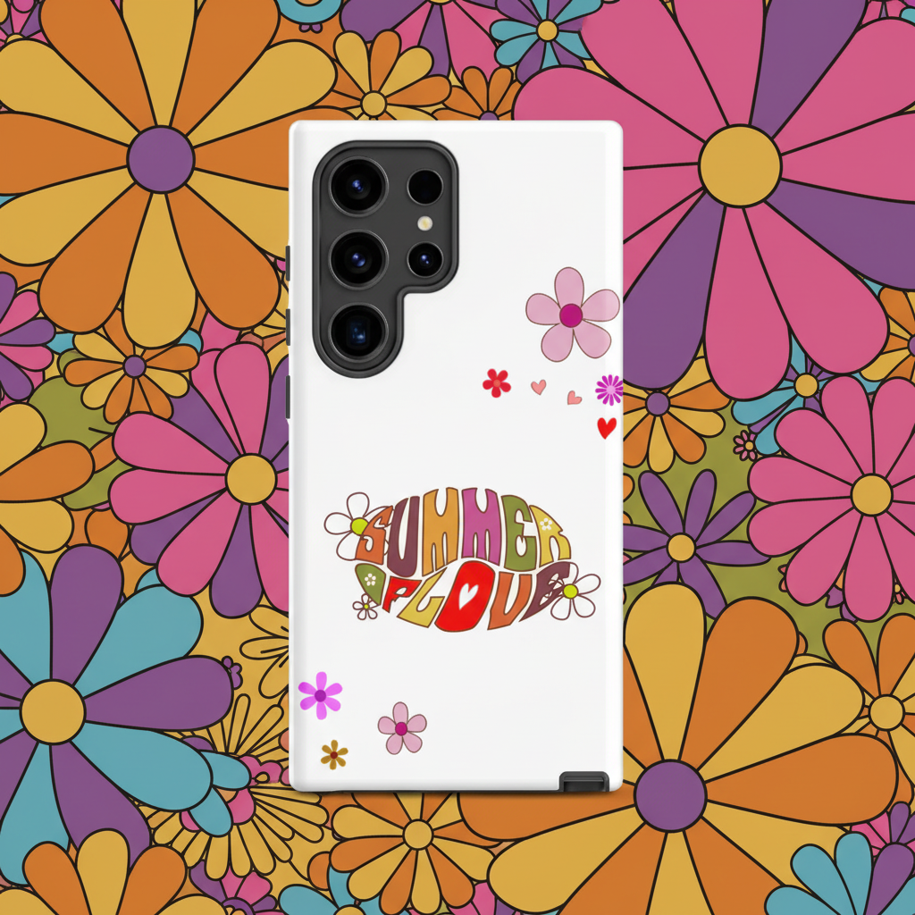 Retro Summer of Love Psychedelic Typography - Tough case for Samsung®