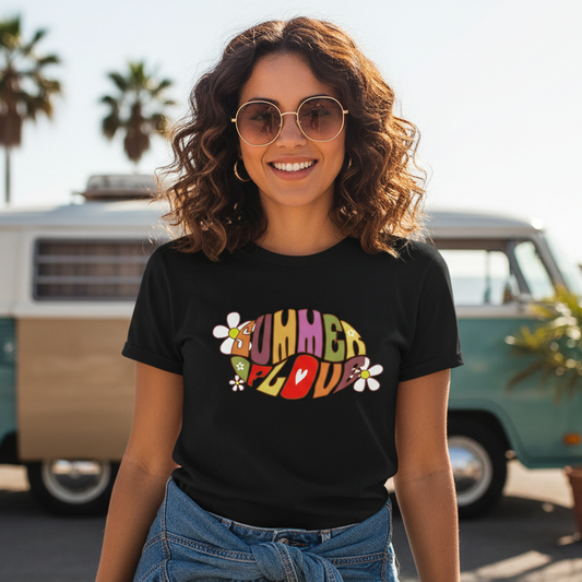 Retro Summer of Love Psychedelic Typography - Unisex t-shirt