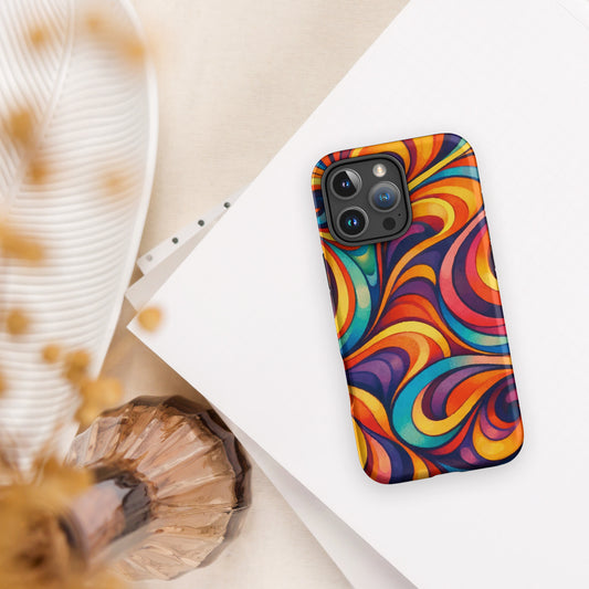 Retro Psychedelic Swirl - Tough Case for iPhone® - Far Out Goods