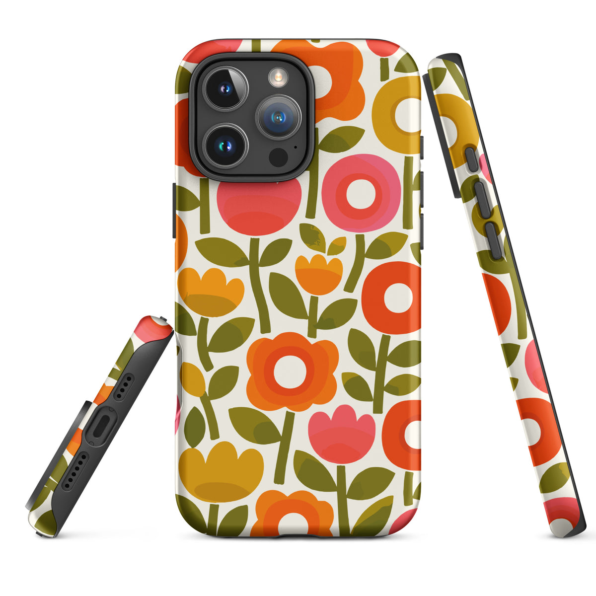 Protect your phone with our 70s retro flower power iPhone case! Durable TPU material, vibrant floral design, and slim fit. Shop now!