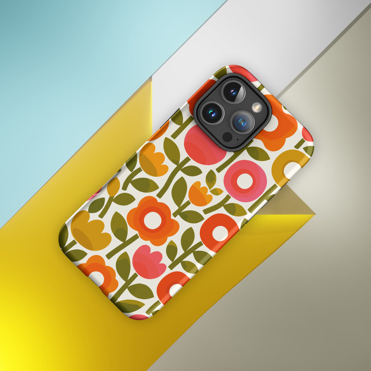 Protect your phone with our 70s retro flower power iPhone case! Durable TPU material, vibrant floral design, and slim fit. Shop now!